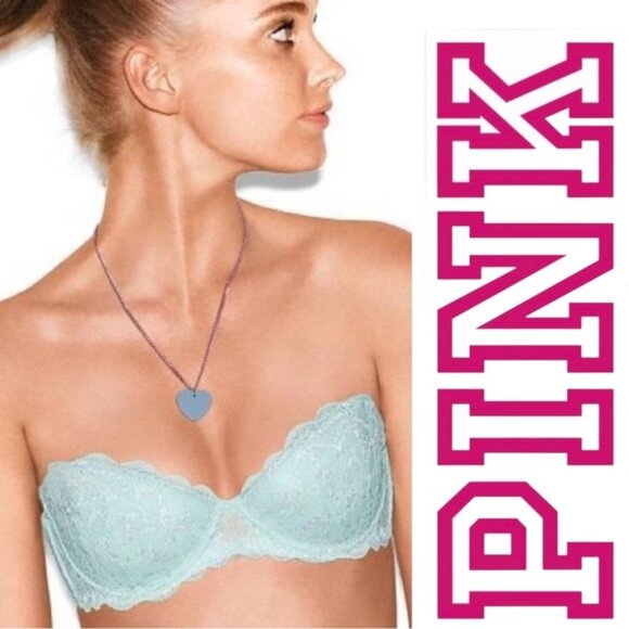 Victoria's Secret PINK | Mint Date Plunge Push-Up Multi-way Bra | Size 32C - Picture 1 of 11